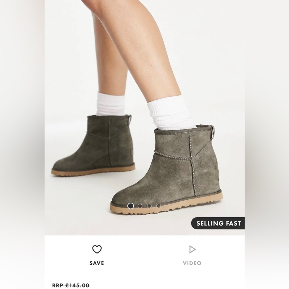 UGG Classic Femme Miniwedge Boots in Brown Size UK 4 (USA 6) NEW/NEVER WORN - Picture 2 of 8